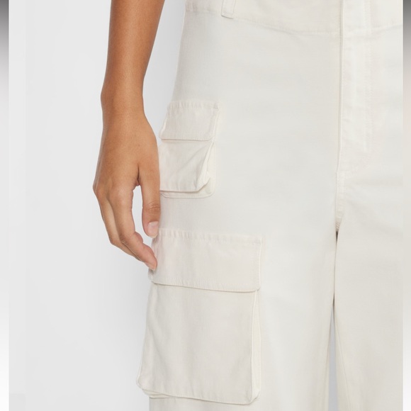 NWT Aritzia Cargo Pants White Birch - Picture 5 of 11